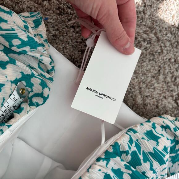 Amanda Uprichard Rosalinda Midi Dress Sz XS in Willow Wedding Guest Cocktail - Picture 5 of 12